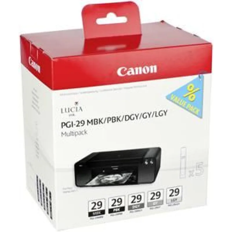 Canon PGI-29 MBK/PBK/DGY/GY/LGY/CO Multi pack 4868B018