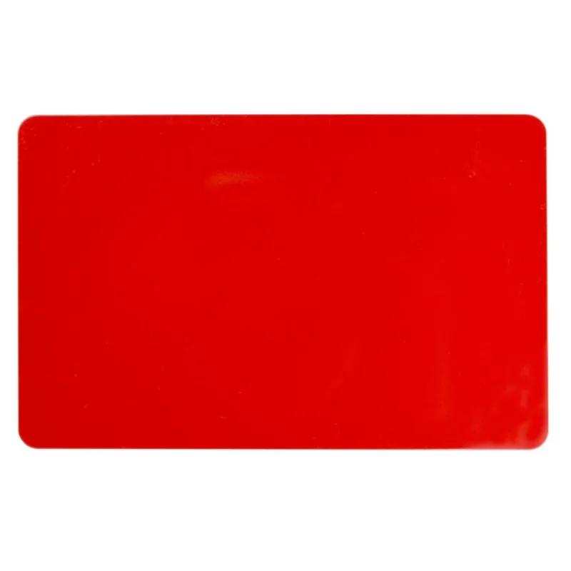 ZEBRA COLOR PVC CARD - RED, 30 MIL (500 CARDS) 104523-130