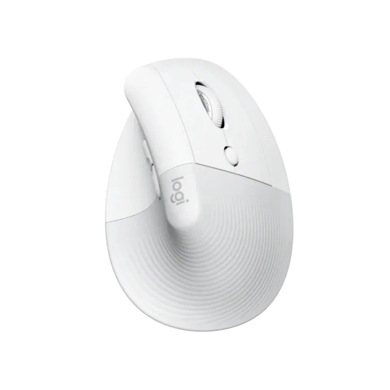 Logitech Lift/Vertikální/Optická/Pro praváky/4 000 DPI/USB+BT/Světle šedá 910-006475
