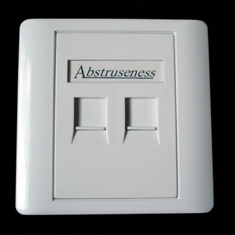 DATACOM WALL plate SA s rámečkem pro 2keystone (80 x 80) 2256