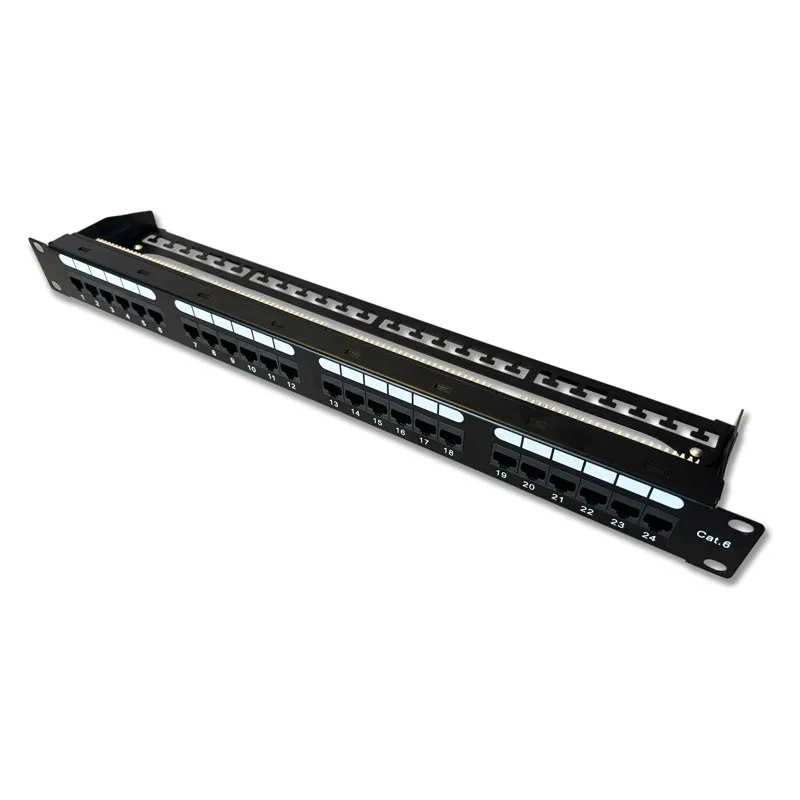 DATACOM Patch panel 19" UTP 24 port CAT6 DUAL 1U BK (4x6p) VL 3092