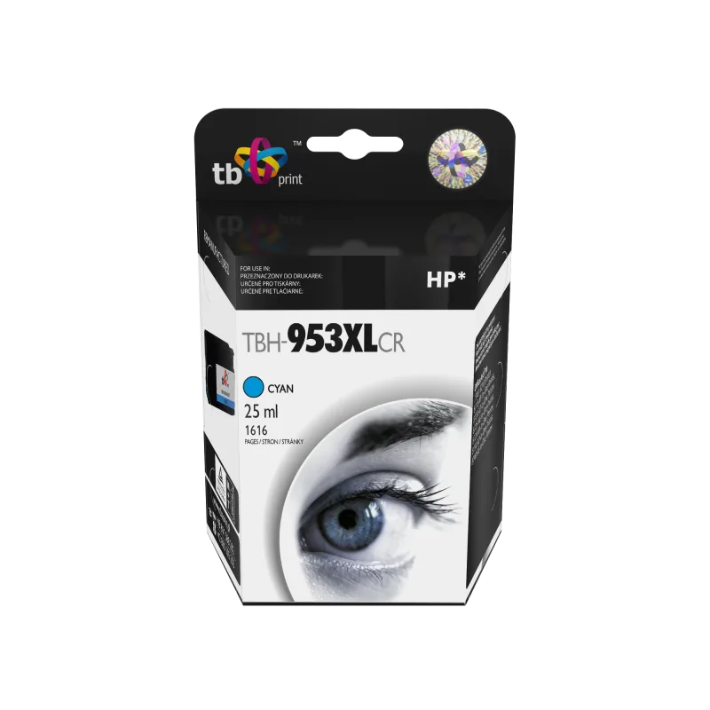Ink. kazeta TB kompat. s HP OJ 8710, Cyan, ref TBH-953XLCR