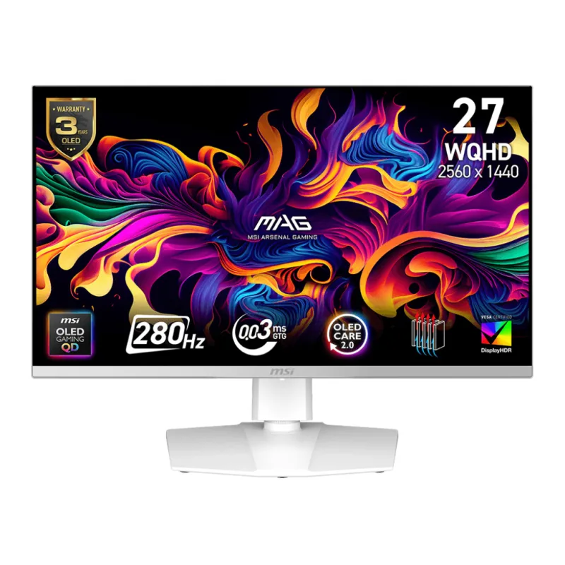 MSI MAG/272QPW X28/26,5"/QD-OLED/QHD/280Hz/0,03ms/Bílá/3R MAG 272QPW QD-OLED X28