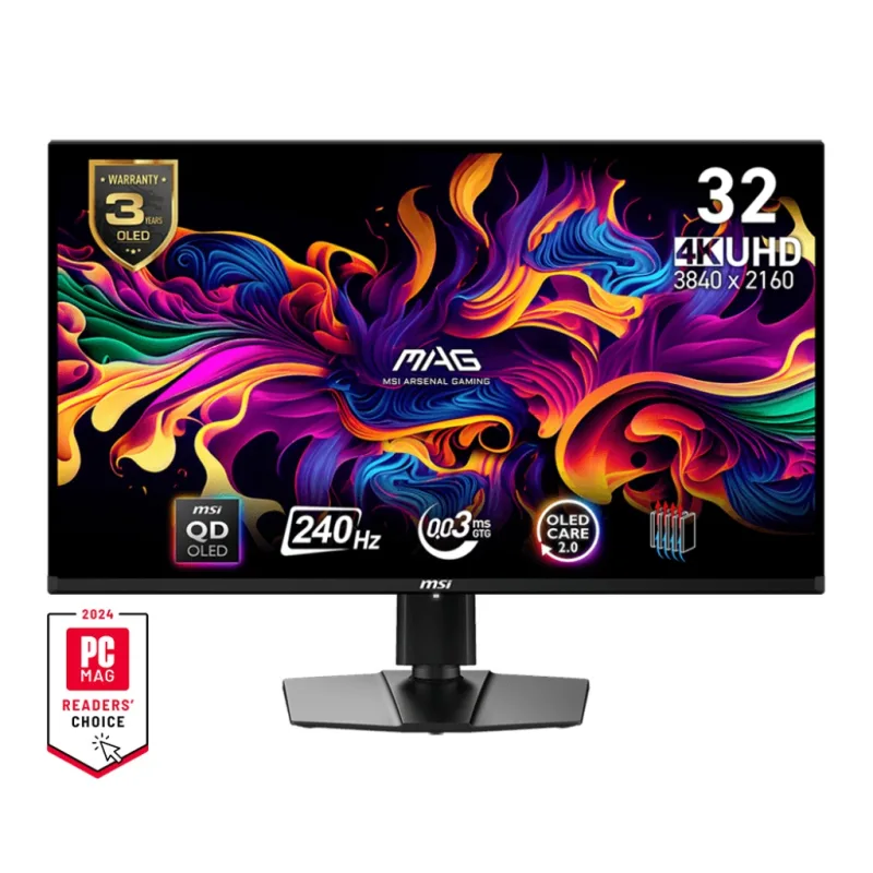MSI MAG/321UPX/31,5"/QD-OLED/4K UHD/240Hz/0,03ms/Černá/3R MAG 321UPX QD-OLED