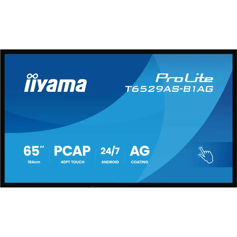65" iiyama T6529AS-B1AG: IPS, 4K UHD,Android,24/7 T6529AS-B1AG