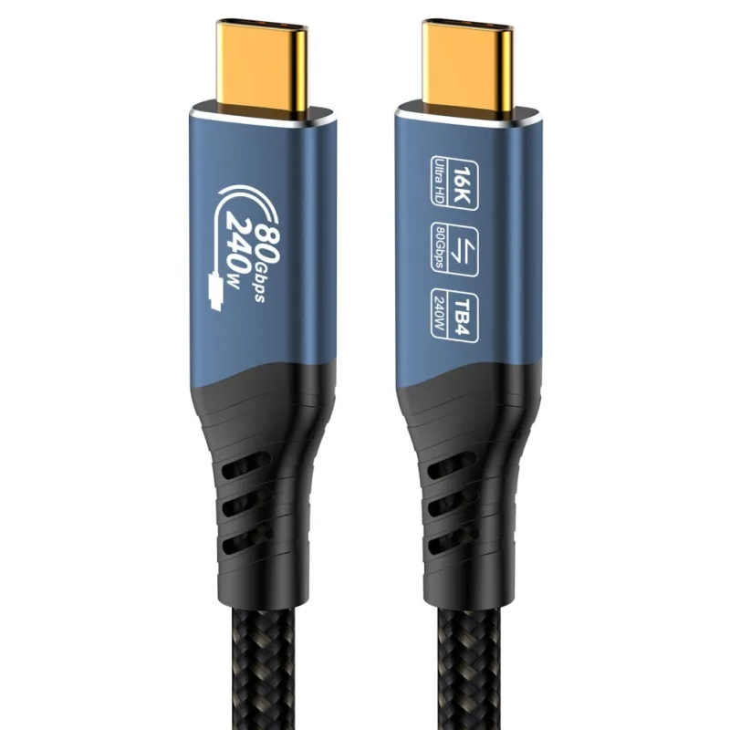 PremiumCord USB4™ Version2.0 80Gbps 16K@60Hz 240W Thunderbolt 3 a 4 kabel 1,2m ku4ca12