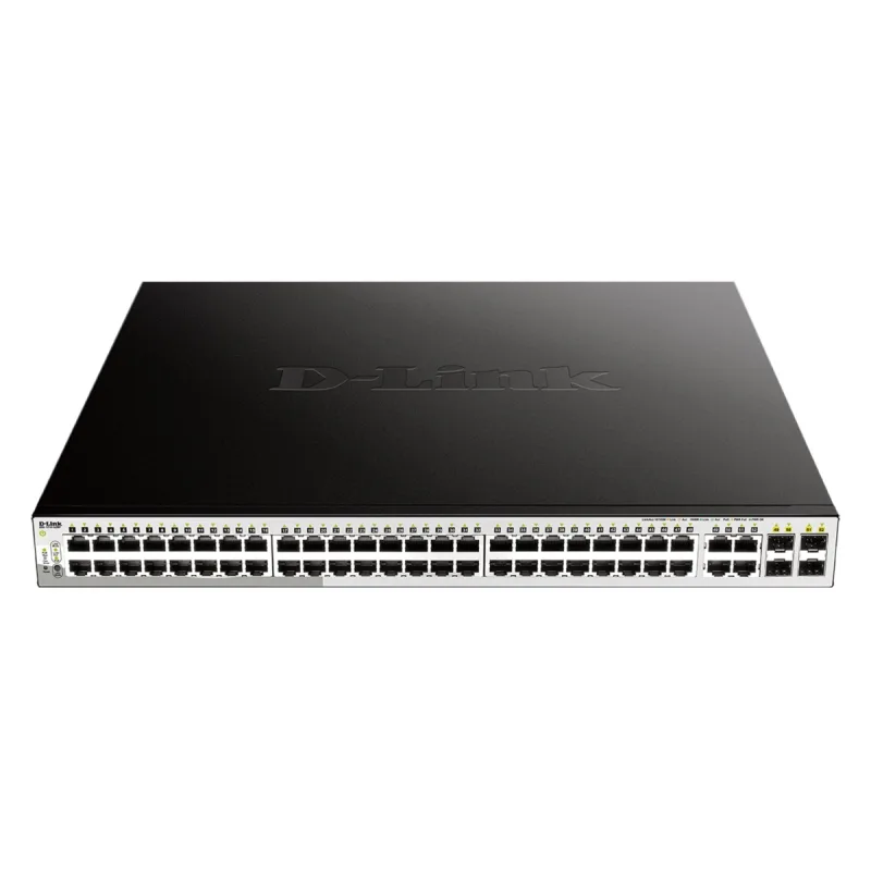 D-Link DGS-1210-52MP L2/L3 Smart+ PoE switch, 48x GbE PoE+, 4x RJ45/SFP, PoE 370W DGS-1210-52MP/E
