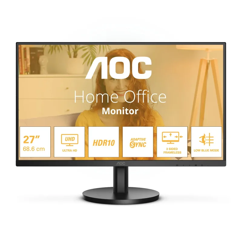 AOC AOC/U27B3M/27"/VA/4K UHD/60Hz/4ms/Black/3R U27B3M