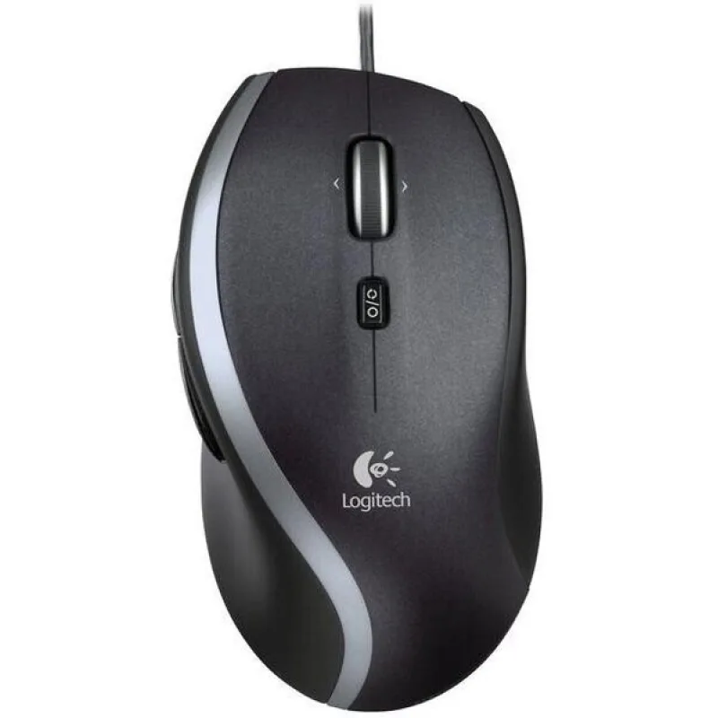 Logitech M500s/Kancelářská/Optická/Pro praváky/4 000 DPI/Drátová USB/Černá-stříbrná 910-005784