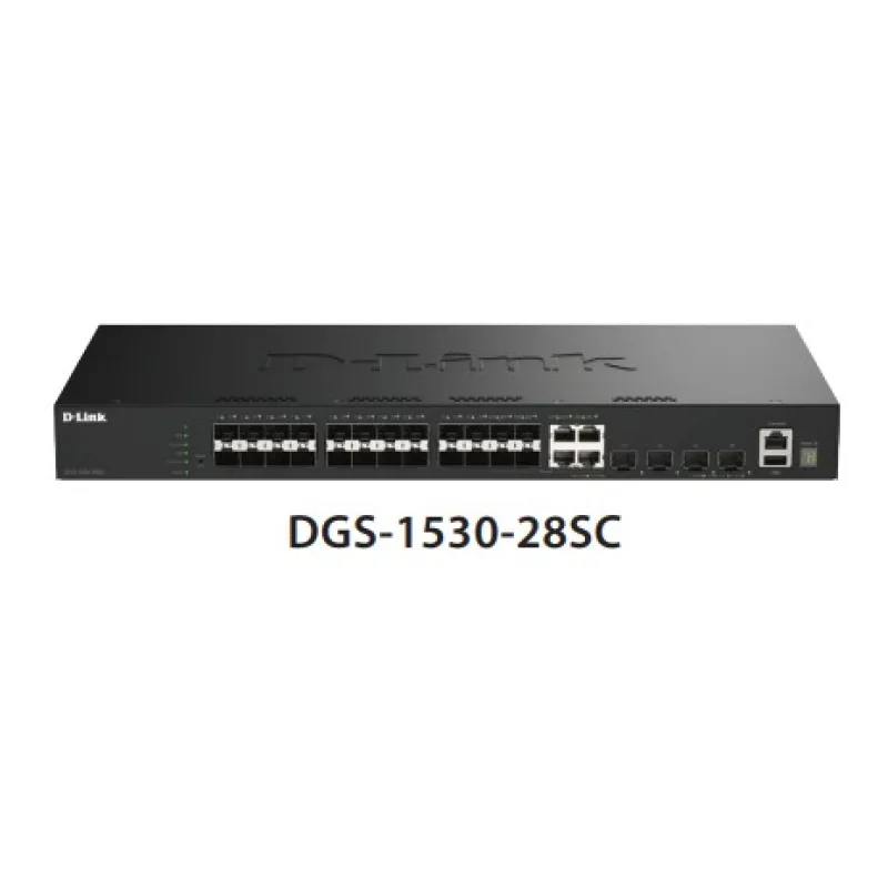 D-Link DGS-1530-28SC/E 20 Ports 1G SFP + 4 Ports GE Combo + 4 Ports 10G SFP+ Smart Managed Switch DGS-1530-28SC/E