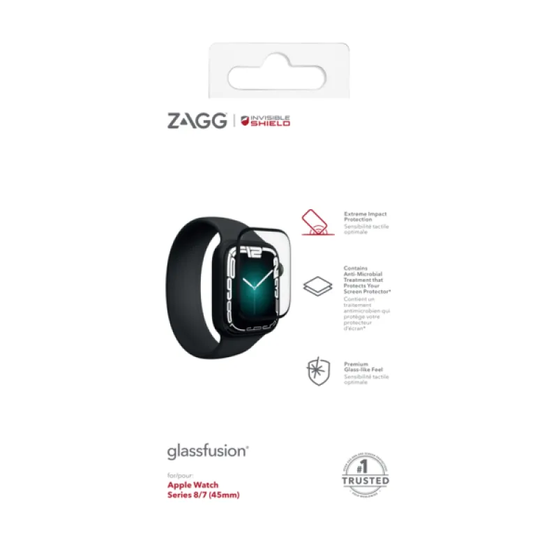 INVISIBLESHIELD ZAGG Invisible Shield Fusion + hybridní sklo Apple Watch 7/8/9 (45mm) 200308717