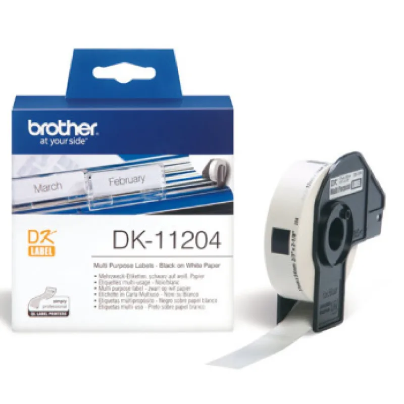 BROTHER DK-11204 (papírové / univerzální štítek - 400 ks) DK11204