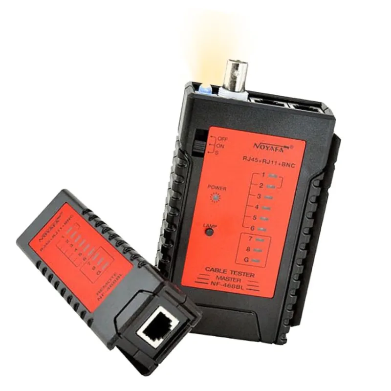 W-Star Tester kabelů UTP WSNF468BL RJ45 RJ11, Svítilna, indikace LED 8+G WSNF468BL