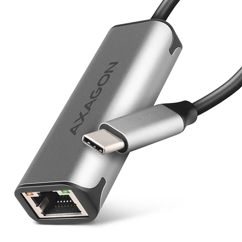 AXAGON ADE-25RC USB-C 3.2 Gen 1 - 2.5 Gigabit Ethernet síťová karta, Realtek 8156, auto install,šedá ADE-25RC