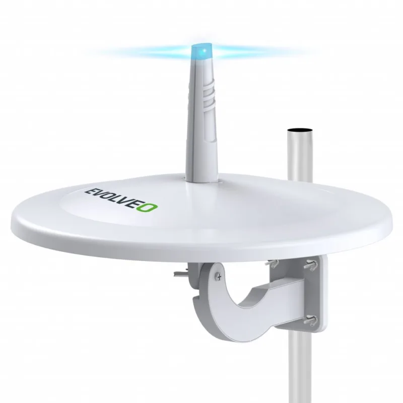 EVOLVEO Jade 3, aktivní venkovní anténa FM/DAB+/DVB-T2, filtr LTE,4G,5G tdejade3