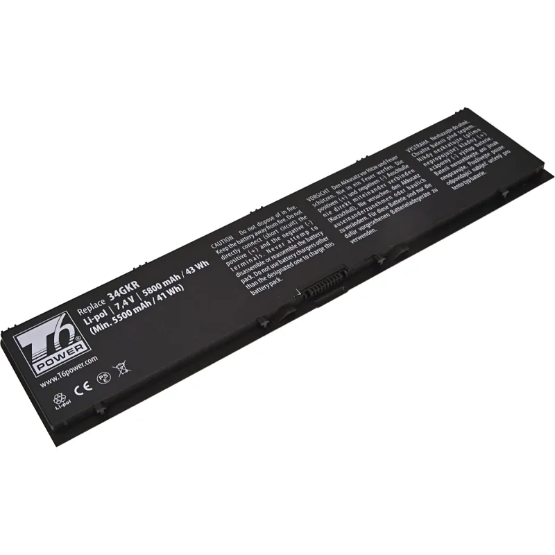 Baterie T6 Power Dell Latitude E7440, Latitude E7450, 5800mAh, 43Wh, 4cell, Li-pol NBDE0145