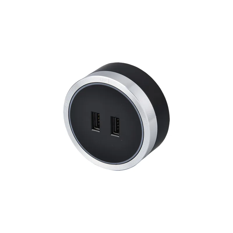 Zásuvkový modul Viking A50SB, stříbrno-černá/výstupy - 1xUSB-A/výkon až 2500W/230V,16A,50Hz VA50SB