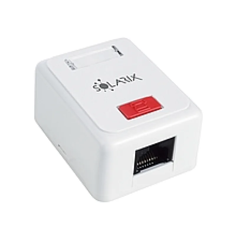 Zásuvka Solarix CAT5E UTP 1 x RJ45 na omítku bílá 22161081