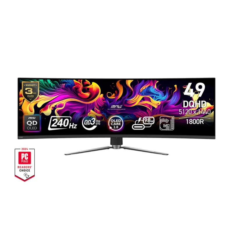 MSI MPG/491CQPX/49"/QD-OLED/DQHD/240Hz/0,03ms/Černá/3R MPG 491CQPX QD-OLED