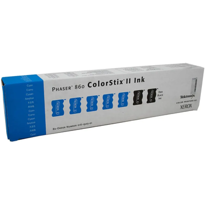 Xerox 5 Cyan toner pro Phaser 860 Color Stix + 2 FREE BLACK 016190301
