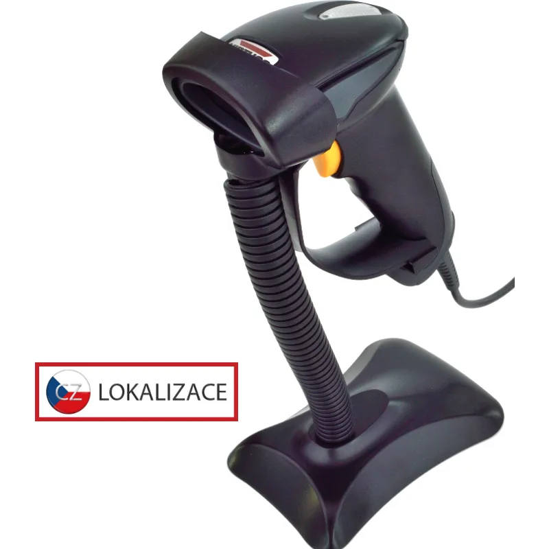 CCD čtečka Virtuos HT-310A, dlouhý dosah, USB (klávesnice/RS-232 emulace), stojánek, černá EH02G0010