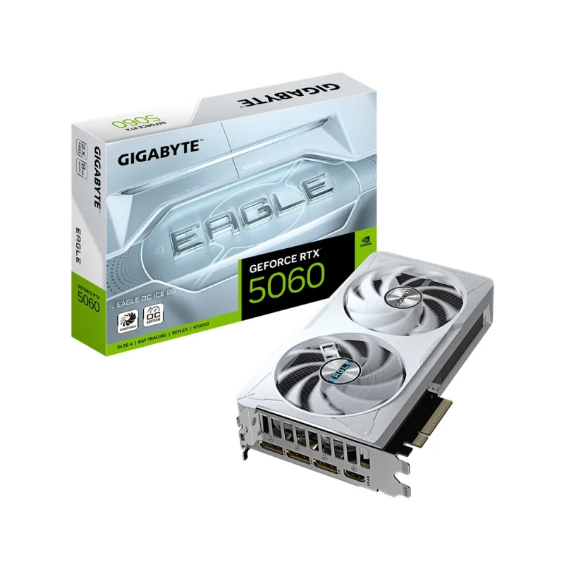 GIGABYTE GeForce RTX 5060 EAGLE ICE/OC/8GB/GDDR7 GV-N5060EAGLEOC ICE-8GD