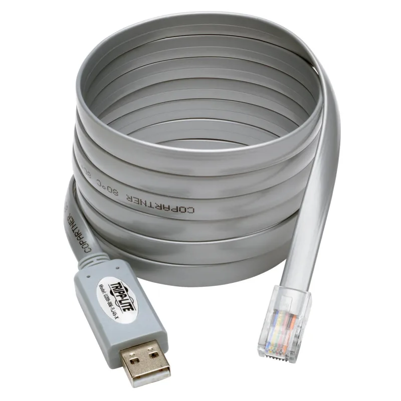 EATON Adaptér USB-A / RJ45, kompatibilní s Cisco, 250Kb/s (Samec/Samec), šedý kabel 1.83m U209-006-RJ45-X