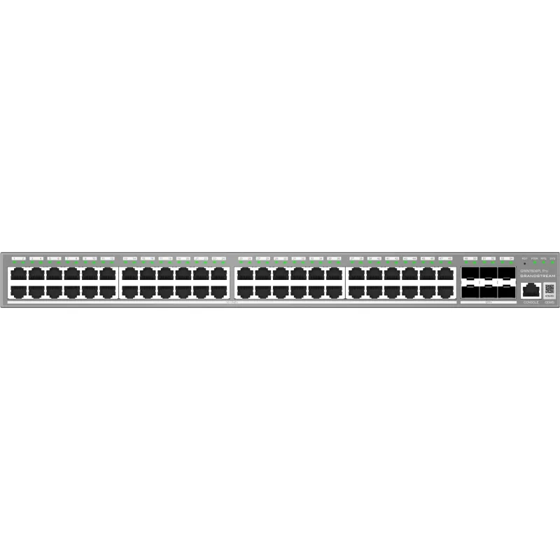 Grandstream GWN7806PL Pro Layer 2++ Managed switch, 48x 1Gb RJ45, PoE, 6x SFP+, stacking GWN7806PL Pro