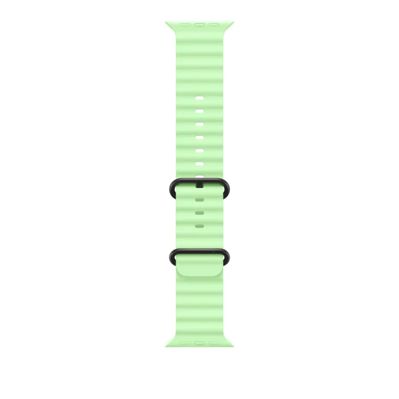 APPLE Watch Acc/49/Neon Green Ocean Band - Bl.Titan MGCL4ZM/A