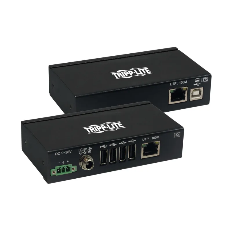 EATON Extender, 4-port USB 2.0 přes Cat6, ESD ochrana, PoC, průmyslový, možnost montáže, 100mm B203-104-IND-ER