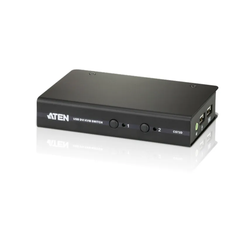ATEN 2-port DVI KVM USB, audio 2.1, včetně kabelů CS-72D