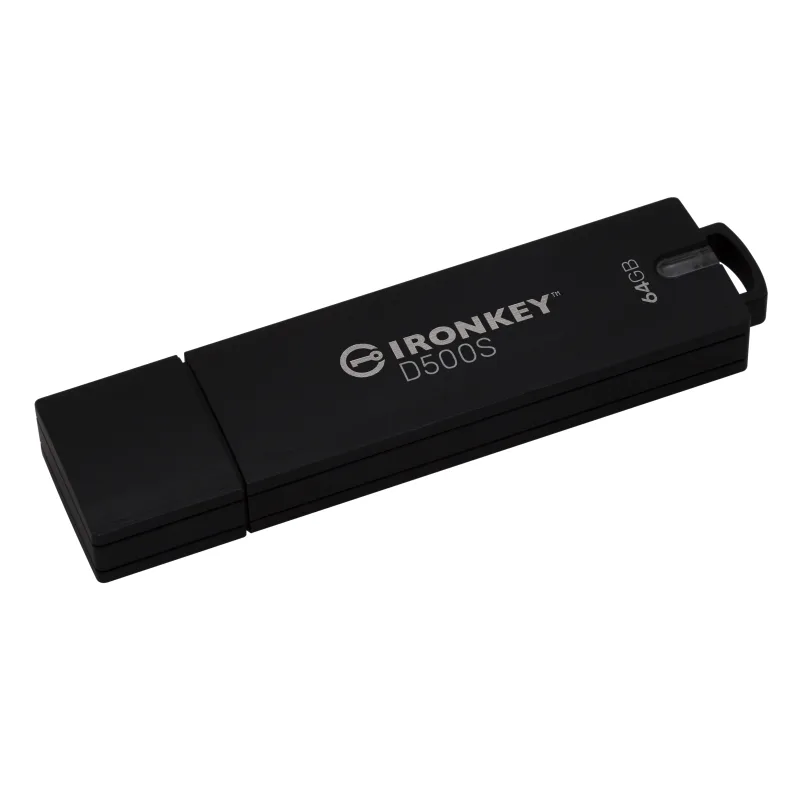 Kingston Ironkey D500S/64GB/USB 3.2/USB-A/Černá IKD500S/64GB