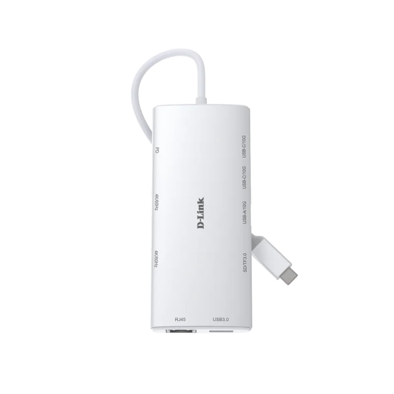 D-Link 10-in-1 USB-C Hub with HDMI x2 / USB-C x2, USB A x2 / Ethernet/Card Reader/Power Delivery DUP-A01