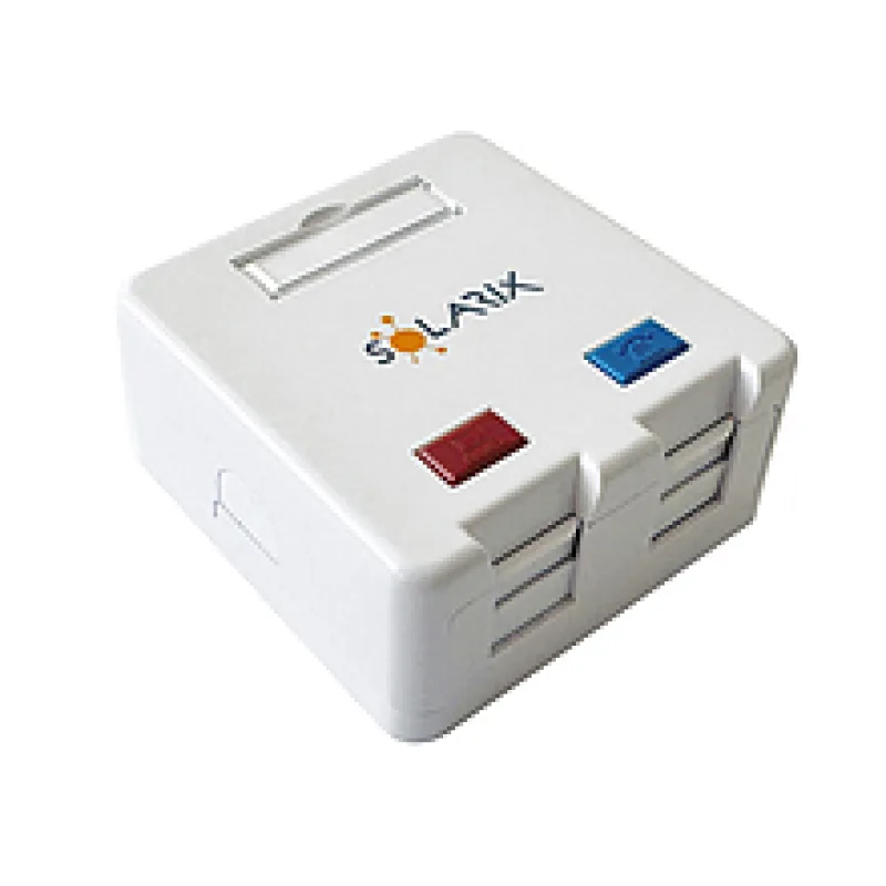 Zásuvka modulární Solarix pro 2 keystony na omítku bílá SXMO-2-0-WH 23100122