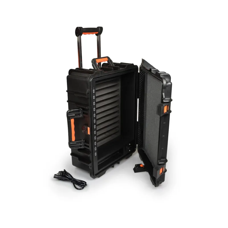 NONAME PORT CONNECT Rolling charging cabinet, nabíjecí přepravní kufr na kolečkách pro 12 zařízení, černý 901952