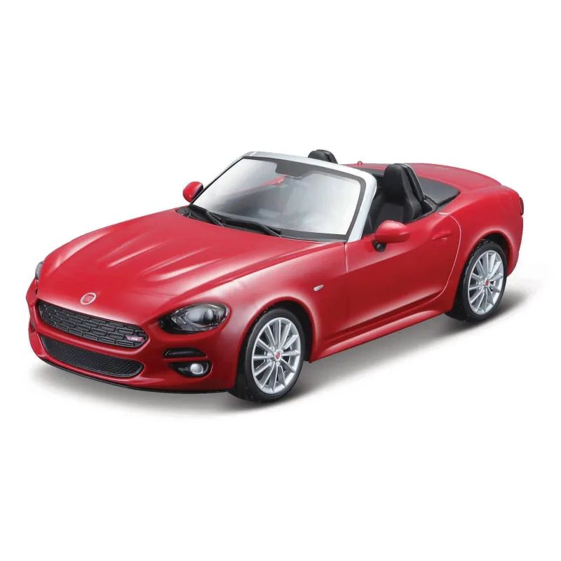 Bburago - Auta HOBBY, Fiat 124 Spider, červená, 1:24