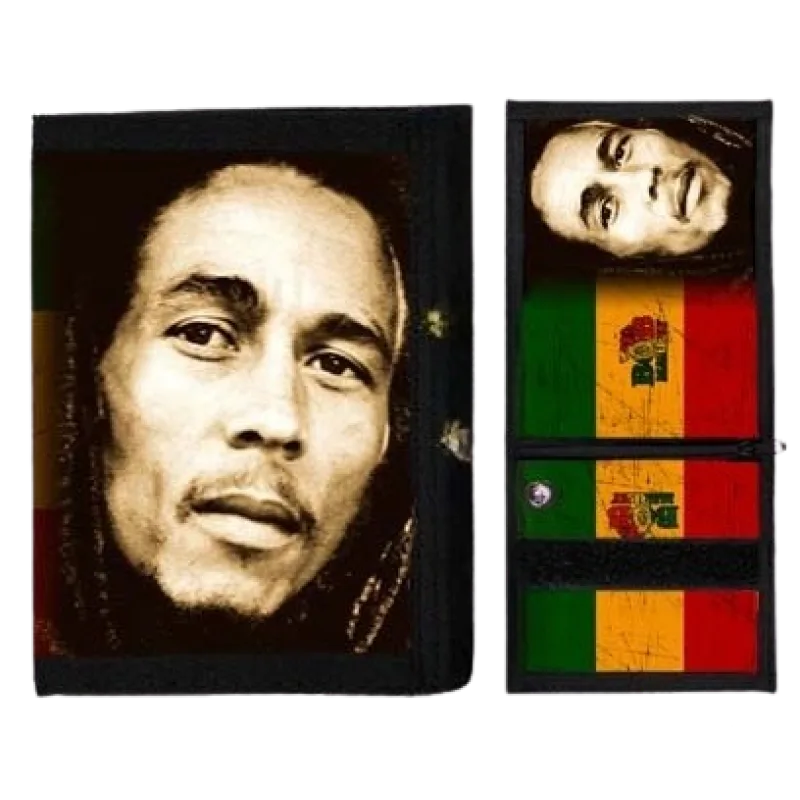 Bob Marley Face and Flag (peňaženka)