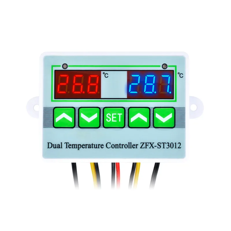Eurocomp Dvojitý termostat 230V ZFX-ST3012 E6135 -50°C - +110°C dve čidlá URZ4054