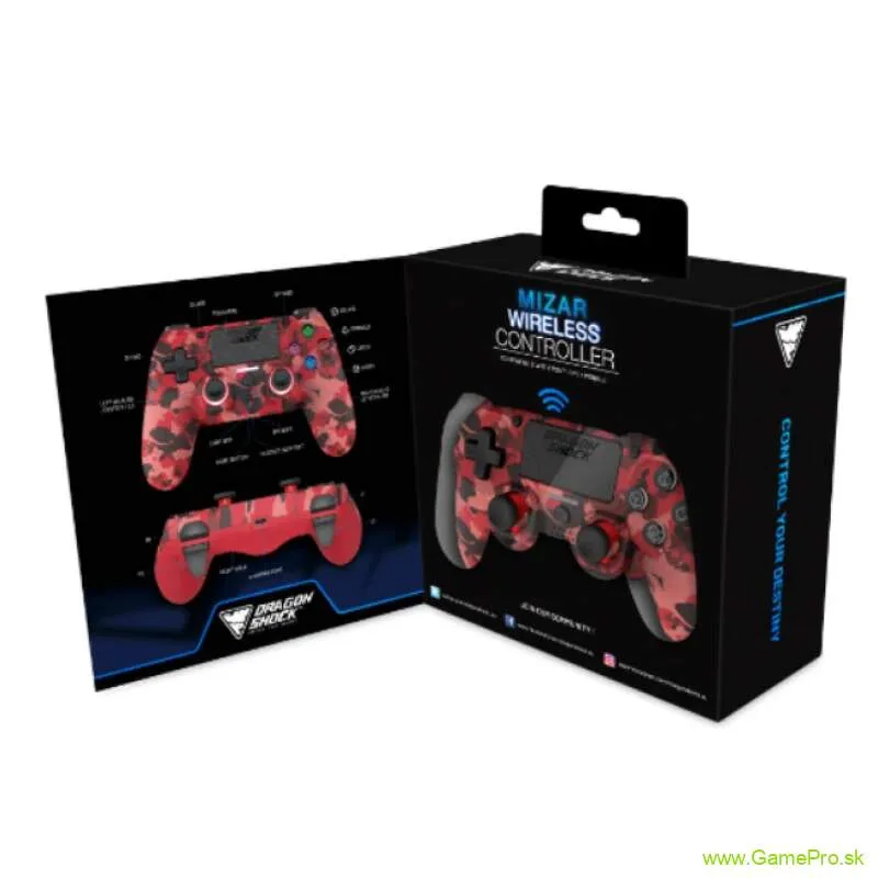 Dragonshock Mizar Wireless Controller Red Camo (PS4/PC)