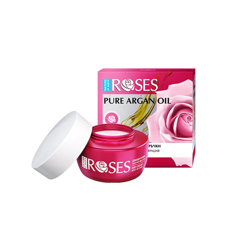 NATURE OF AGIVA ROSES Intenzívny denný krém proti vráskam s ružovým olejom, arganom a morským kolagénom pre normálnu pleť 50 ml -
