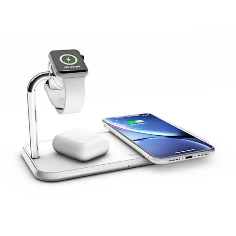 ZENS Aluminium Dual Wireless Charger + Watch 10W - White*Rozbalený*…