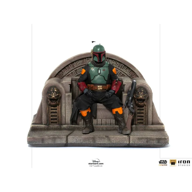 Star Wars The Mandalorian Deluxe Art Scale socha 1/10 Boba Fett on Throne 18 cm