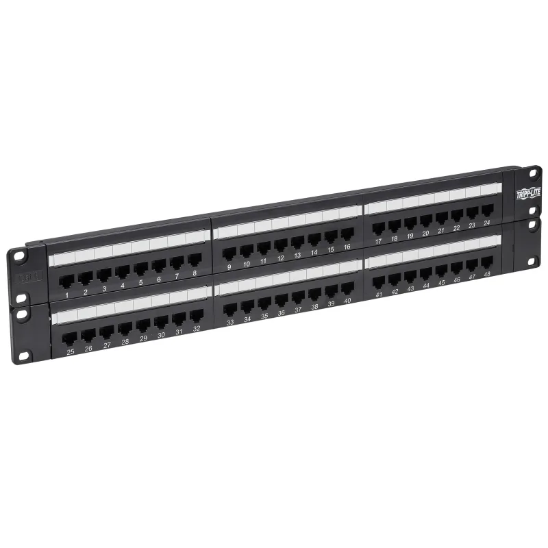EATON Patch panel pro montáž do racku 2U, 48x Cat6/Cat5 568B, RJ45 Ethernet N252-048