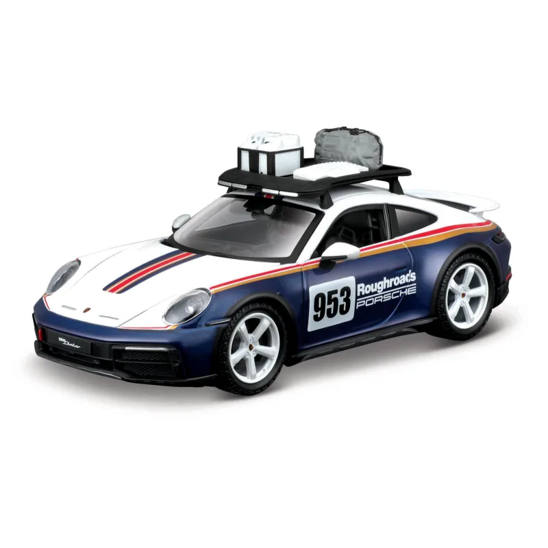 Bburago - RACE, Porsche 911 Dakar, bílá-modrá metalíza, 1:24