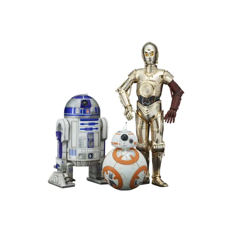 Star Wars Episode 7 PVC Statue 3-Pack 1/10 C-3PO and R2-D2 and BB-8