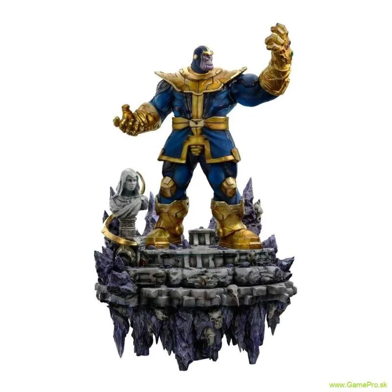 Marvel Deluxe BDS Art Scale socha 1/10 Thanos Infinity Gaunlet Diorama 42 cm