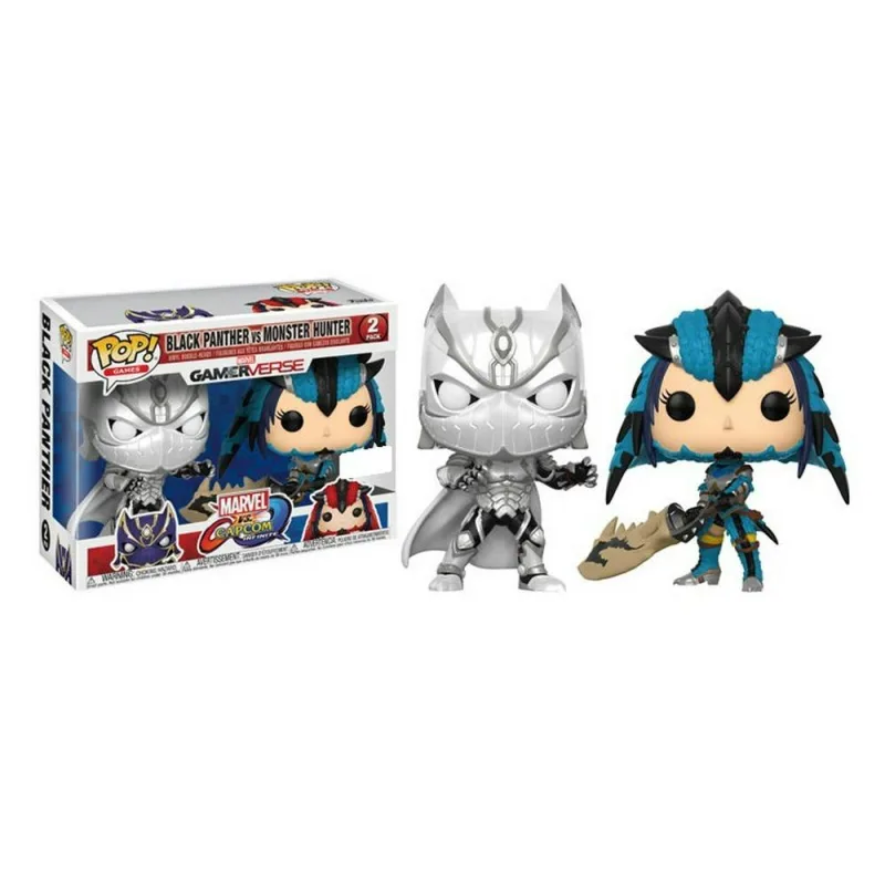 Pop! Games - Marvel vs. Capcom Infinite - 2-Pack Black Panther vs Monster Hunter Silver