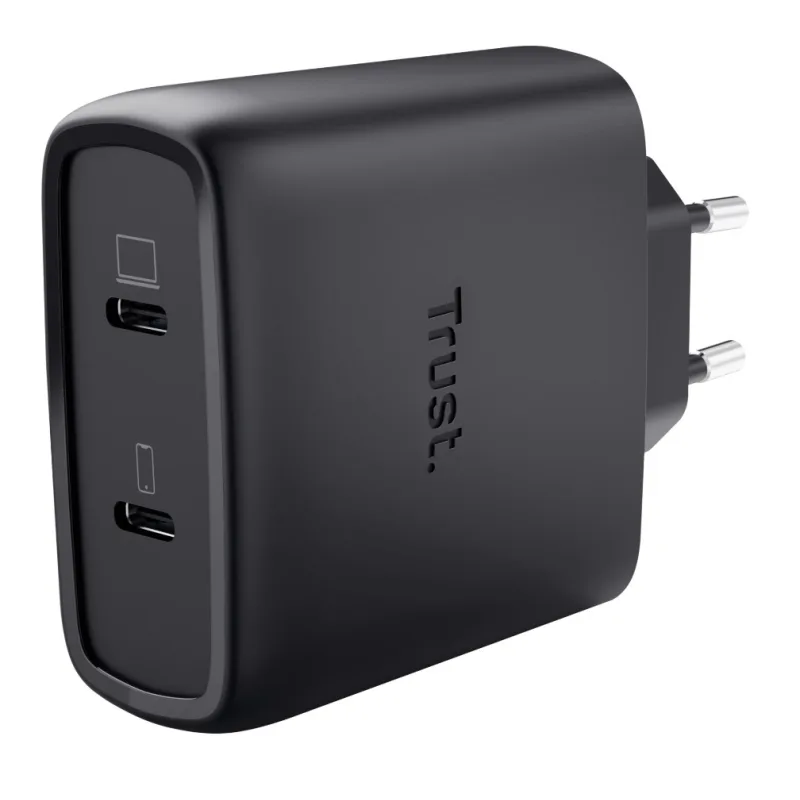 TRUST MAXO 65W 2P USB-C GAN CHARGER WHT 25526