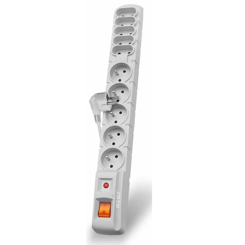 PREMIUMCORD Acar S10 3m kabel, 5+5 zásuvek, přepěťová ochrana, bílá ppacars10-3