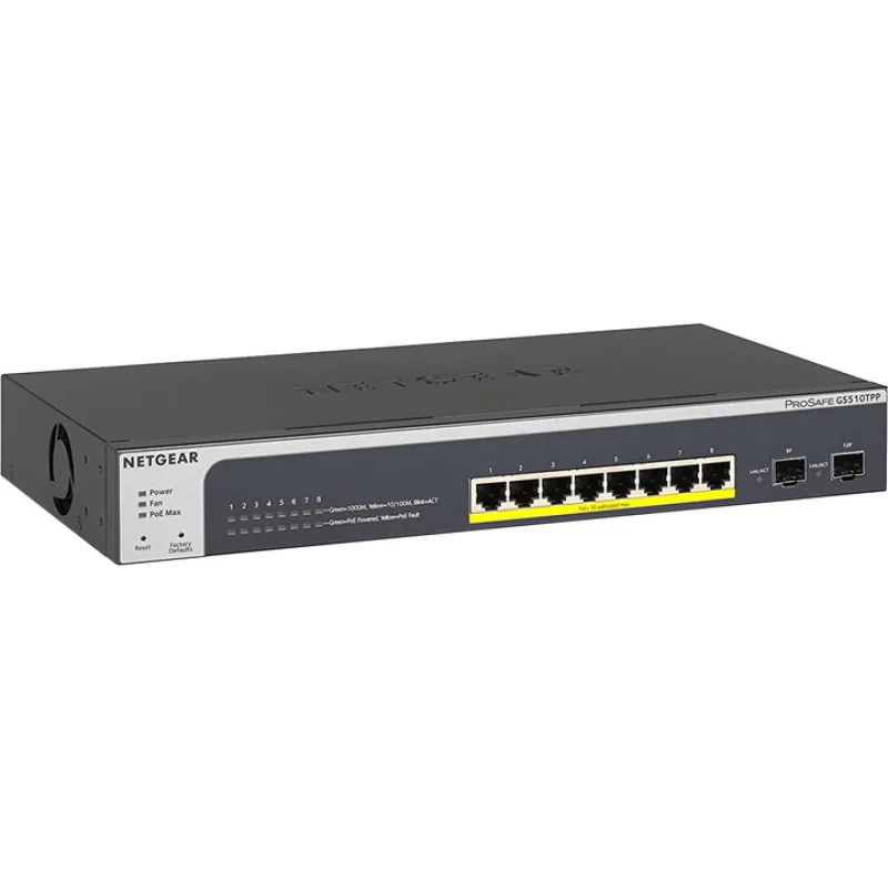 Netgear GS510TPP 8-port Gigabit Switch Poe+ Smart GS510TPP-100EUS